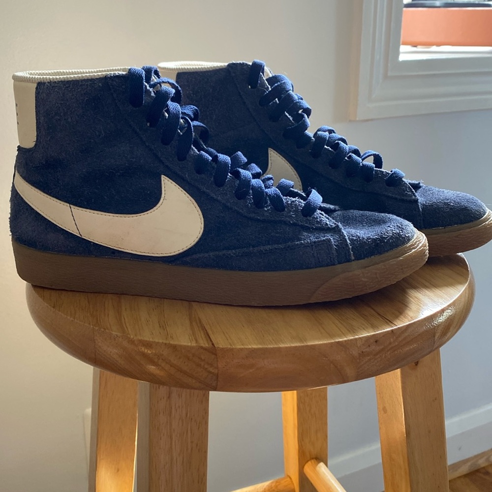 Nike Blazers blue suede